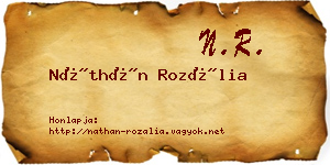 Náthán Rozália névjegykártya