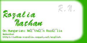 rozalia nathan business card
